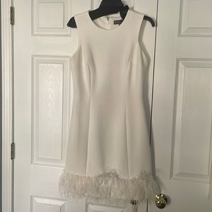 Bridal Fun Party Dress | Feathered Cocktail Dress Size 10